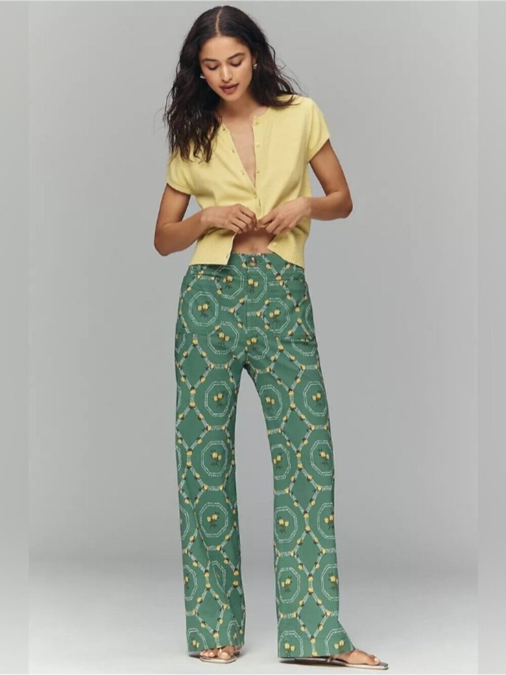 NWT Size 25 - Maeve Colette High-Rise Wide-Leg Full-Length Pants (NWT US$ 148)